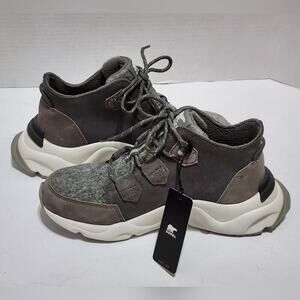 Sorel Kinetic RNGD Caribou‎ Womens Waterproof Winter Boots Grey White US Size 8